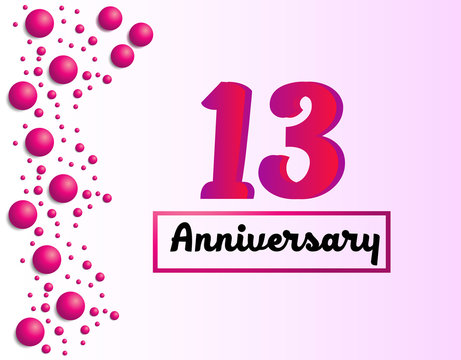 13 years anniversary celebration logo vector template design