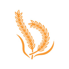 Fototapeta premium Agriculture wheat logo or symbol icon design illustration
