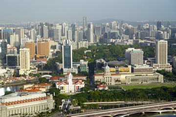 Naklejka na ściany i meble huge office building in singapore