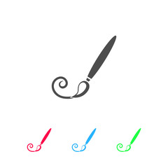 Paint brush icon flat