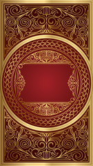 Golden ornate decorative vintage design