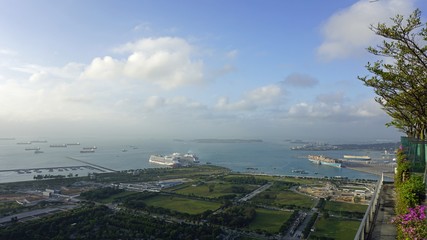 coastline of singapore in the early morning