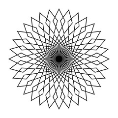 Design monochrome decorative snowflake element