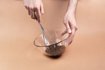 manual for dalgona coffee from tiktok. whisk sugar, coffee and water until smooth creame. step 6