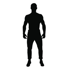 Silhouette of a man's pose