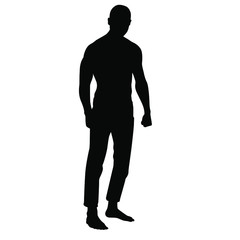 Silhouette of a man's pose