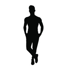 Fototapeta premium Silhouette of a man's pose