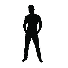 Fototapeta premium Silhouette of a man's pose