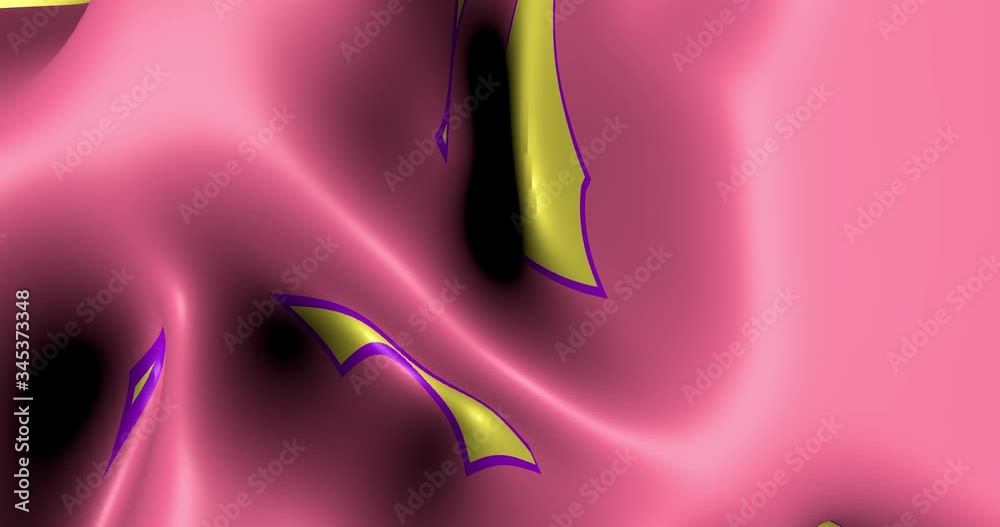 Poster liquid colorful loop animation. soft rounded shapes. 3d rendering. digital art. creative concept.