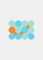 Colour Dots Universe Logo art design illustration