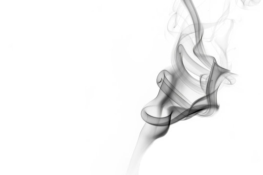 Abstract Grey Smoke On White Background