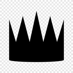 Crown icon on transparent grid