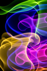 Beautiful Vibrant Curve Wave Light Motion Background Smoke Style 