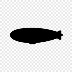 Dirigible icon on transparent grid