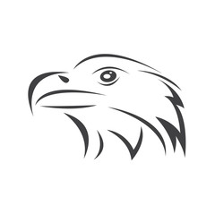 Vector Head of an Eagle. Black. Logo. Mascot. illustration. on white background