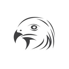Vector Head of an Eagle. Black. Logo. Mascot. illustration. on white background