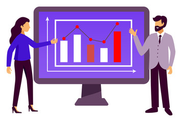 statistics graph vector