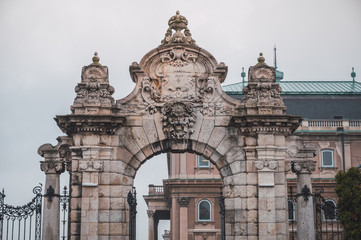 Fototapeta premium Buda Castle entrance in Budapest, Hungary