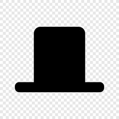 Hat icon on transparent grid