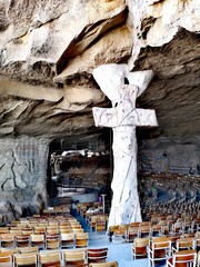 Inside of St. Simons Monastery, the Coptic Zabbaleen cave church, Cairo