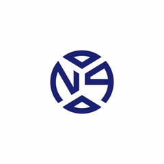 NP monogram logo with abstract shapes in modern style