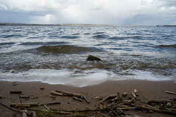 On the shore of the Belarusian lake