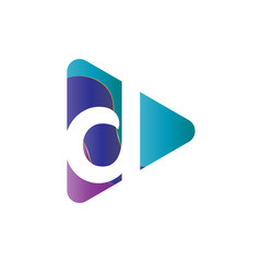 Elegant vector illustration of a triangle with the initials creative logo design