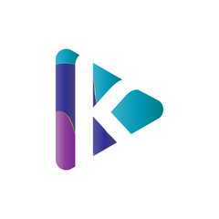 Elegant vector illustration of a triangle with the initials creative logo design