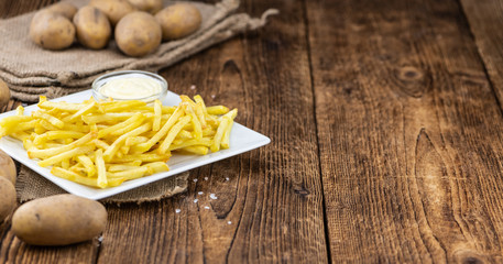 Crispy French Fries (selective focus; close-up shot)