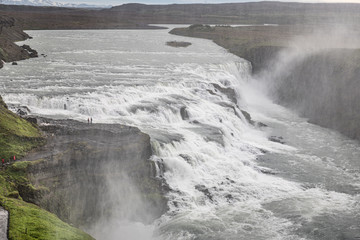 Gullfoss waterfall in Iceland along the golden circle