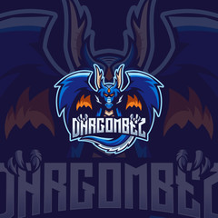 Dragon Esport Mascot Logo Design For Gaming Club