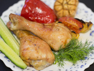 baked chicken legs with garlic and lemon recipe