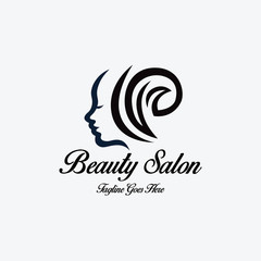 Beauty salon logo. Beauty hair icon . Beauty spa logo. Vector illustration