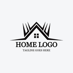 Home logo design template. Vector illustration