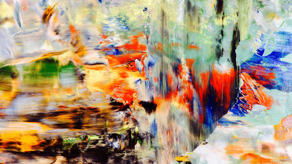 Colorful abstract background wallpaper. Modern motif visual art.  Mixtures of oil paint. Trendy...