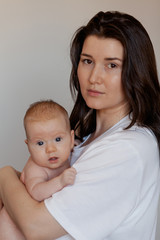 Mother with a baby on the hand. Mother Day!