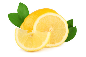 Plakat Lemons isolated on white background