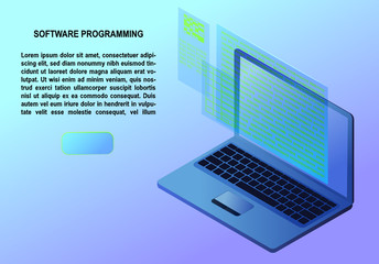 Software development and programming concept. 