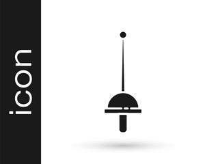 Grey Fencing icon isolated on white background. Sport equipment.  Vector Illustration