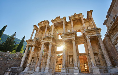 Fototapeta premium Details of Celsus Library, Ephesus Turkey