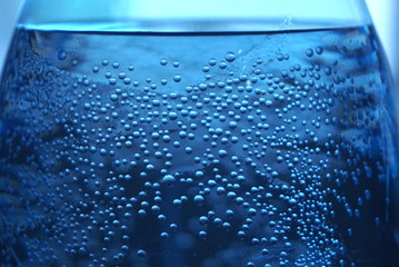Naklejka na ściany i meble Water Drops In Plastic Bottle Close Up 