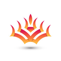 Awesome Abstract Gradient Flower Wings Company Modern Logo Design Vector Template Premium