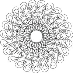 Flower Mandala. Vintage decorative elements. Oriental pattern, vector illustration. Islam, Arabic, Indian, moroccan,spain, turkish, pakistan, chinese, mystic, ottoman motifs. Coloring book page