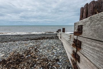 a stormy day on a welsh shore