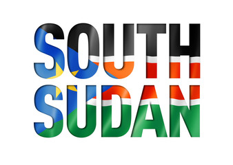 South Sudan flag text font