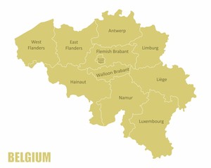 Belgium regions map