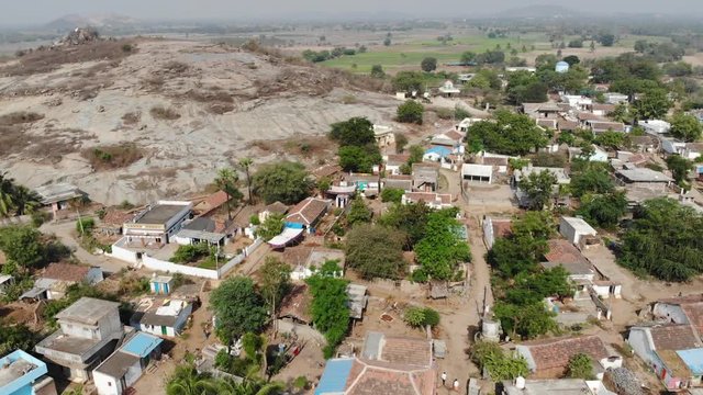 aerial view of a village