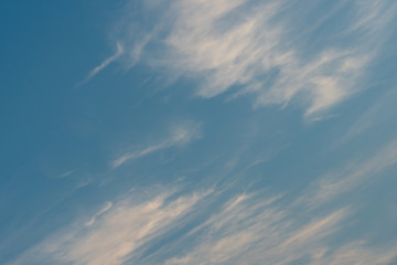 White clouds against a blue sky