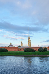 Fototapeta premium The Peter and Paul fortress in Saint Petersburg, Russia on a summer day
