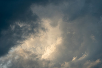 Naklejka na ściany i meble gray clouds. The sky before the rain and thunder. blue sky over gray clouds